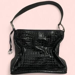 Brighton black crocodile shoulder bag